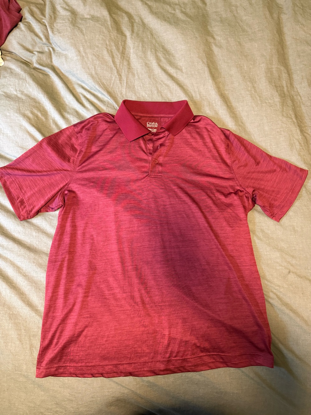 croft & barrow Men's Heathered Burgundy Polo